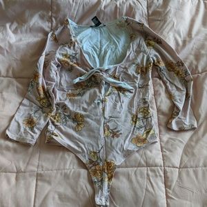 F21 floral bodusuit